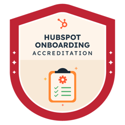 HubSpot Onboarding accreditation badge, upstream HubSpot Platinum Partner Australia