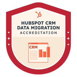 HubSpot CRM Data Migration accreditation badge, upstream HubSpot Platinum Partner Australia